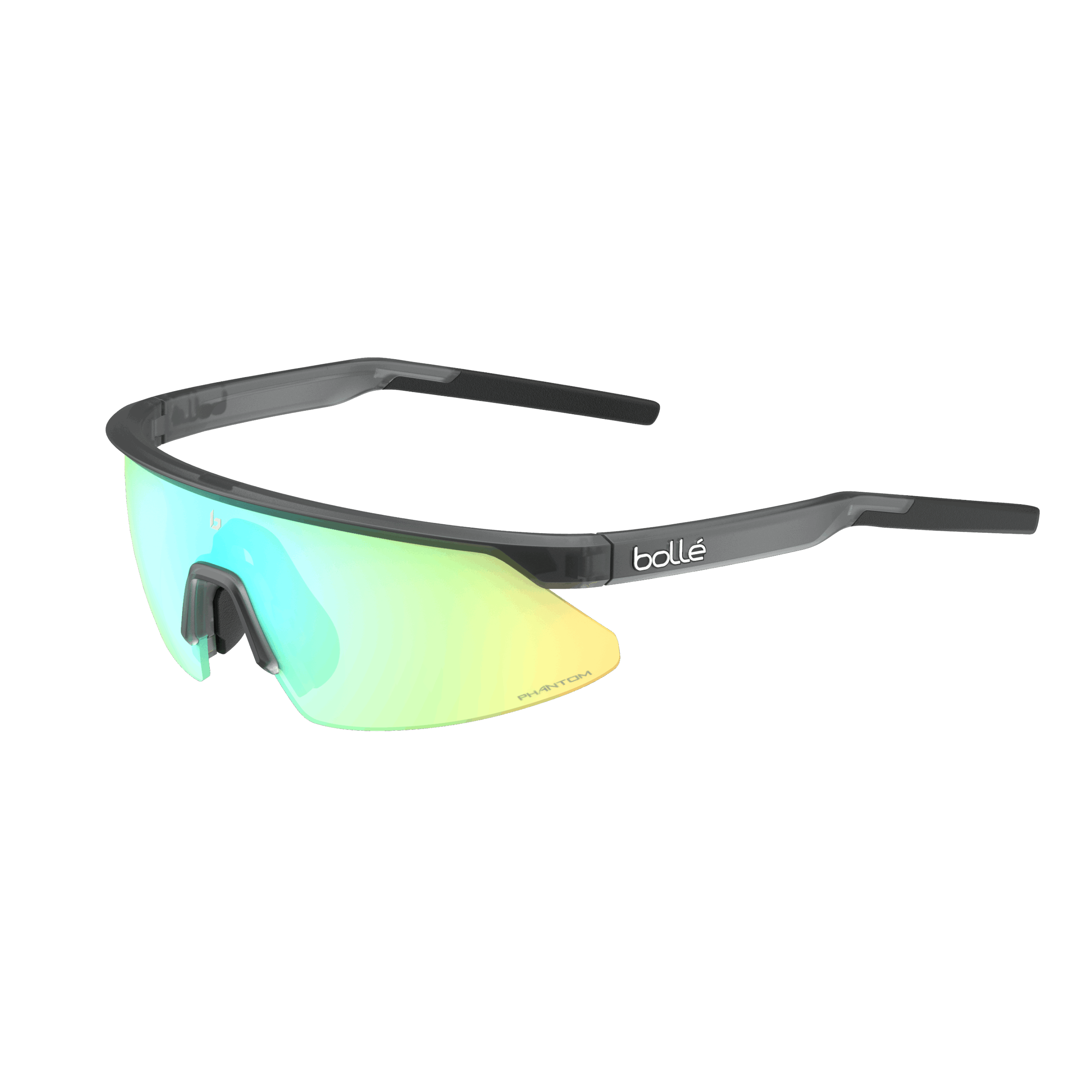 Bollé MICRO EDGE Black Frost - Phantom Clear Green Photochromic