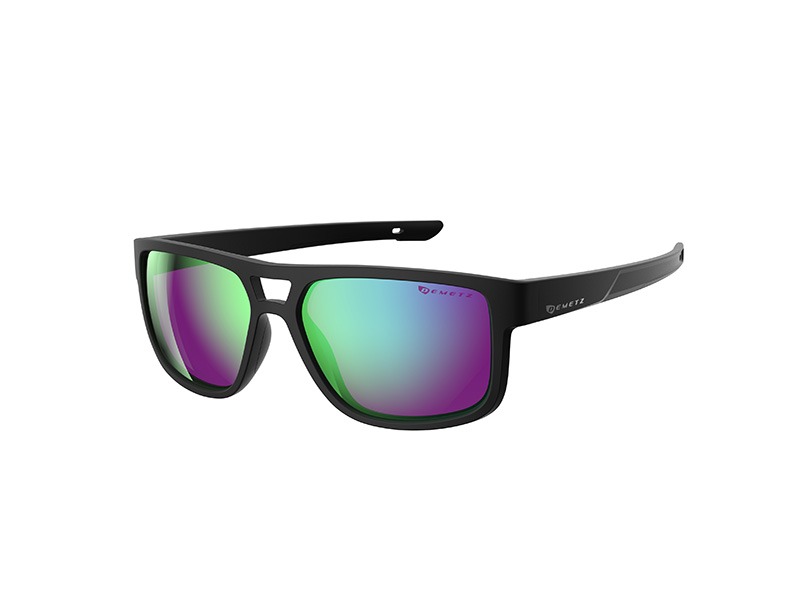 Demetz CLUB Noir Mat V. Violet Constraste Miroir Vert Cat.3 58-16
