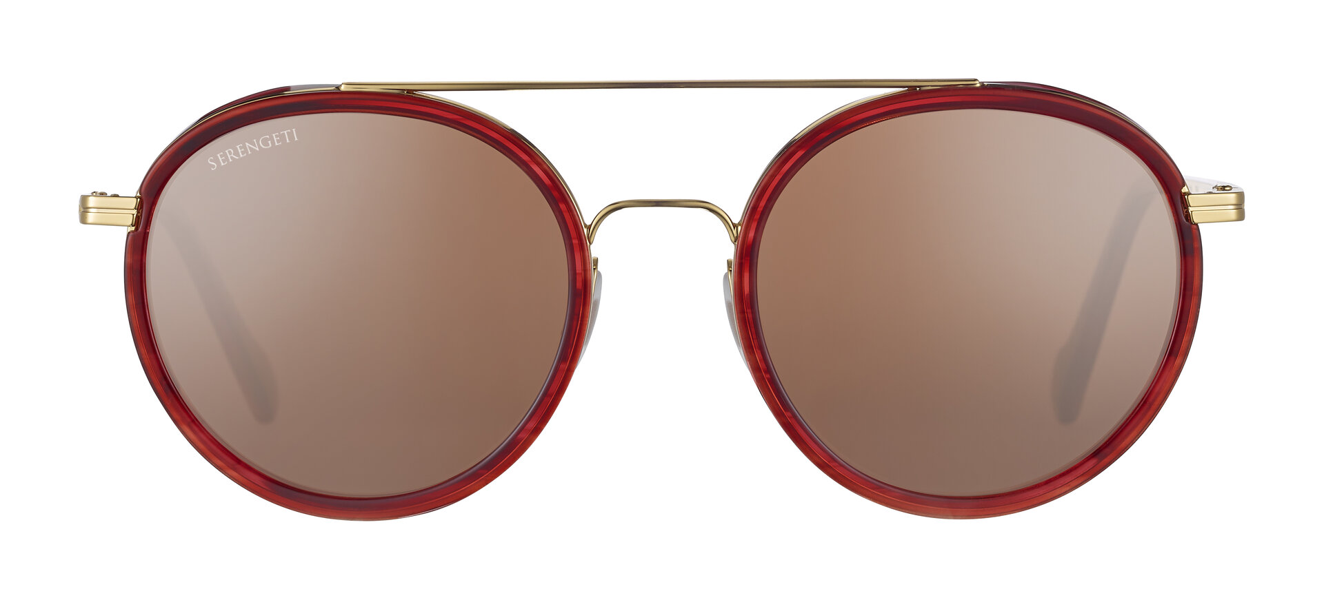 Serengeti GEARY  - Bold Gold Red Streacky Acetate - Mineral Polarized Drivers Gold