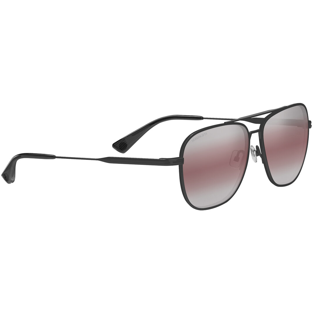 Serengeti NAVIGATOR LARGE - Matte Black - Mineral Polarized Sedona Bi-Mirror