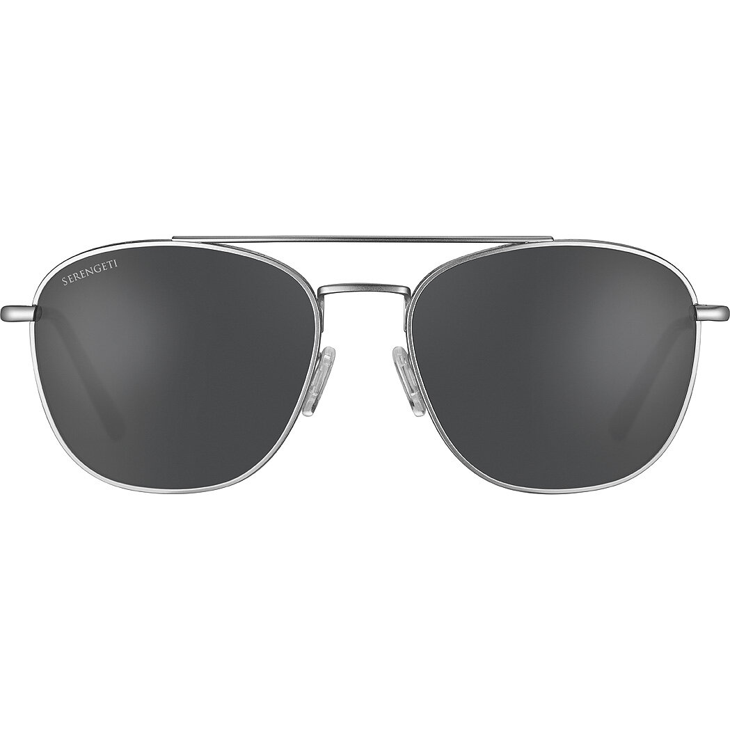 Serengeti CARROLL LARGE - Matte Silver - Mineral Polarized Smoke