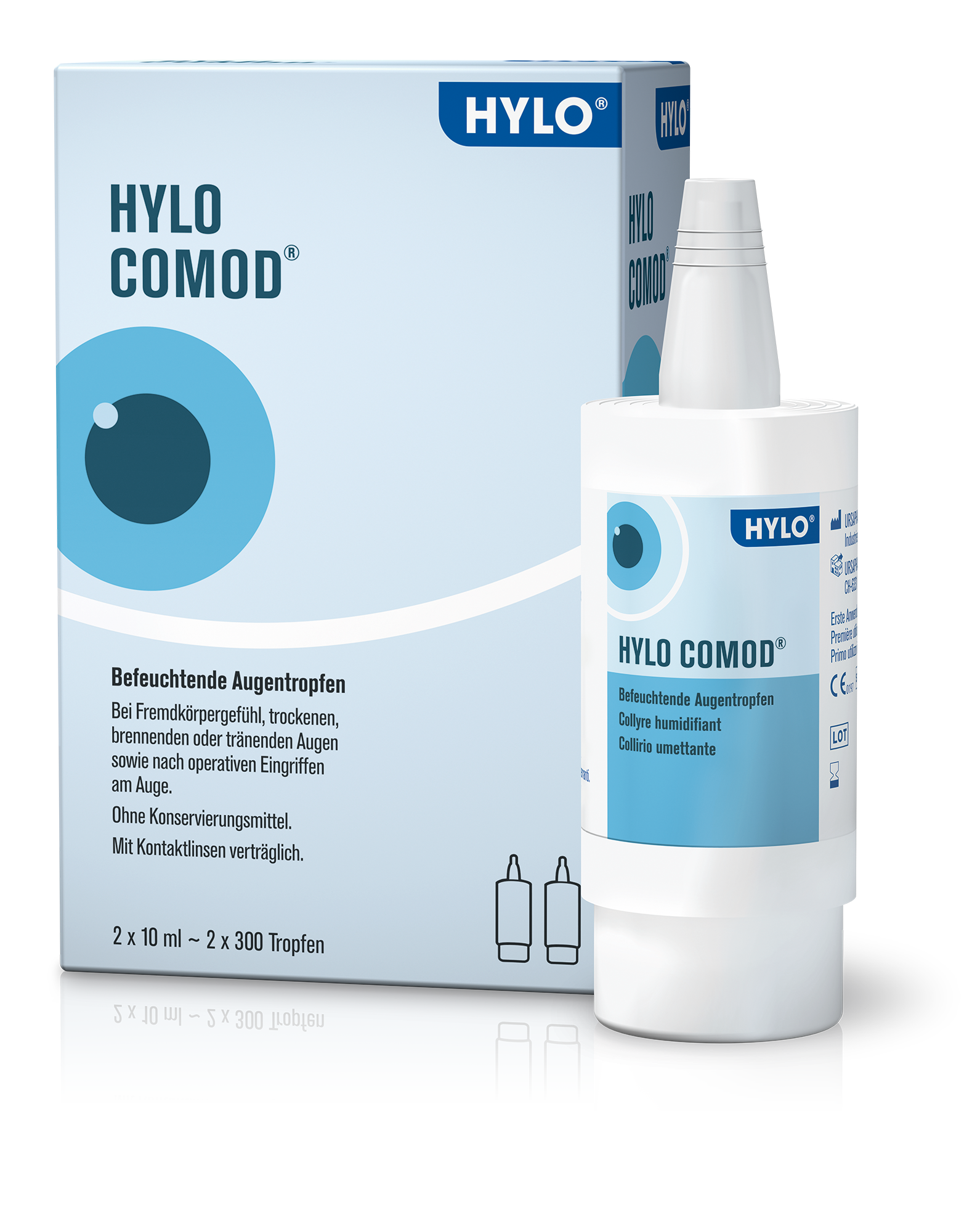 HYLO COMOD 2 x 10 ml de collyre